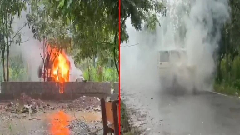 Sukma Vehicle Fire: कलेक्टर कार्यालय परिसर में पुलिस वाहन में लगी भीषण आग, जवानों ने कूदकर बचाई जान