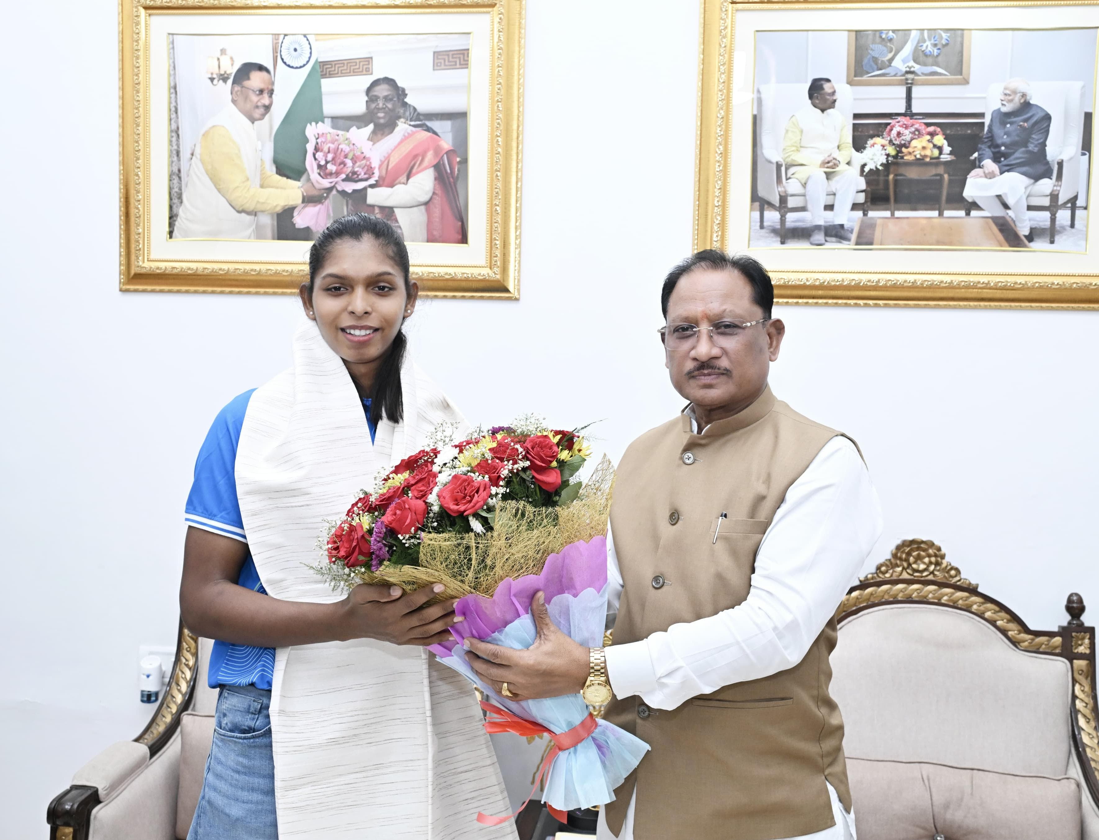 Asian Games 2026: स्वर्ण पदक विजेता संजू देवी को CM साय ने 51 लाख की प्रोत्साहन राशि देने की घोषणा की