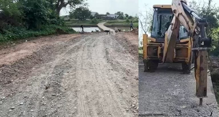 Road Action: तीन महीने में खराब हुई 43 लाख की सड़क पर चला बुलडोजर, ठेकेदार को दोबारा निर्माण के निर्देश