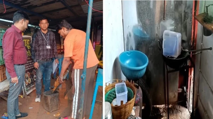 दीपावली से पहले मिठाइयों की दुकानों पर खाद्य विभाग का छापा, फ्रीजर बंद मिलने पर 5 किलो जलेबी नष्ट और होटल सील