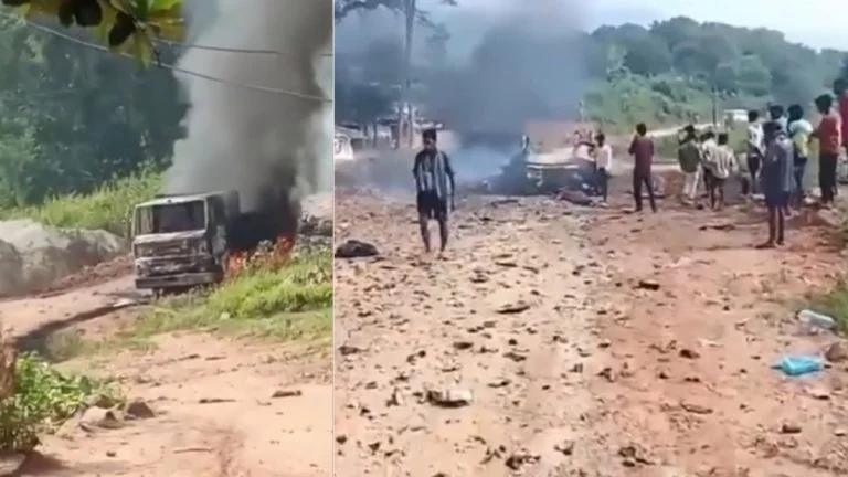 Road Blast: सड़क निर्माण के दौरान भीषण विस्फोट, चालक समेत 5 लोगों की दर्दनाक मौत; दो वाहन क्षतिग्रस्त